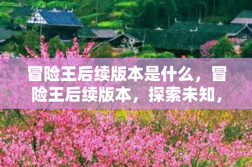 冒险王后续版本是什么，冒险王后续版本，探索未知，续写传奇
