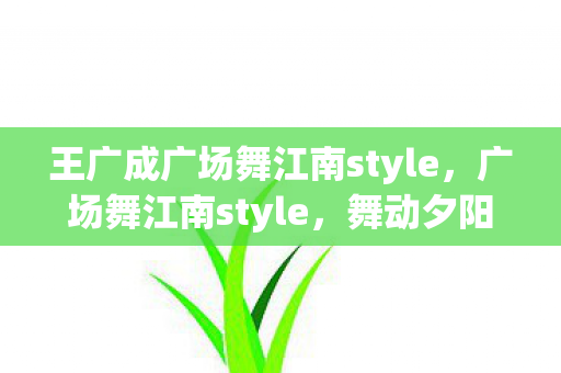 王广成广场舞江南style，广场舞江南style，舞动夕阳，乐享生活