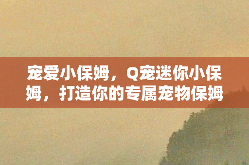 宠爱小保姆，Q宠迷你小保姆，打造你的专属宠物保姆