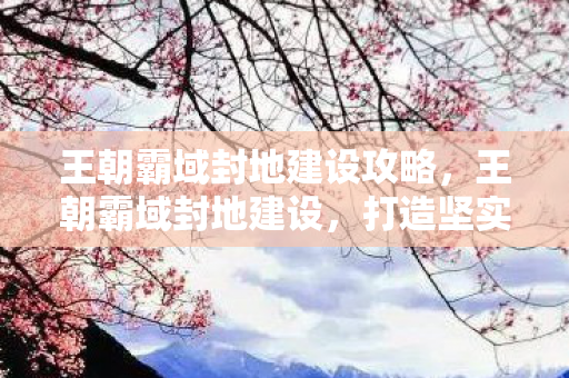 王朝霸域封地建设攻略，王朝霸域封地建设，打造坚实基石，引领帝国崛起