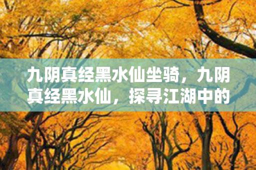 九阴真经黑水仙坐骑，九阴真经黑水仙，探寻江湖中的神秘传说