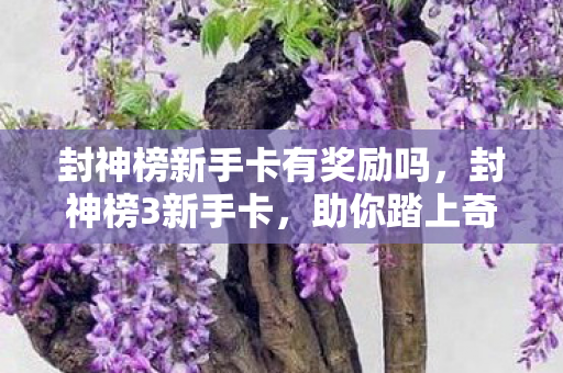 封神榜新手卡有奖励吗，封神榜3新手卡，助你踏上奇幻之旅