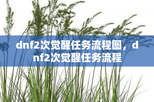 dnf2次觉醒任务流程图，dnf2次觉醒任务流程