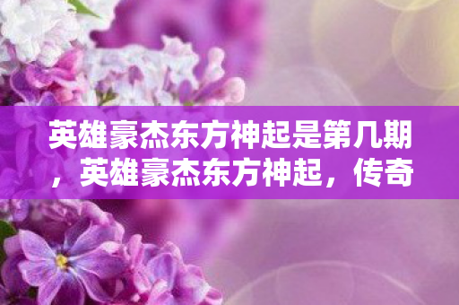 英雄豪杰东方神起是第几期，英雄豪杰东方神起，传奇背后的故事与影响