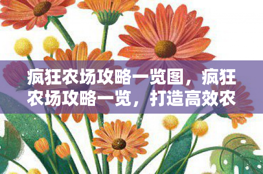 疯狂农场攻略一览图，疯狂农场攻略一览，打造高效农场，赚取丰厚收益