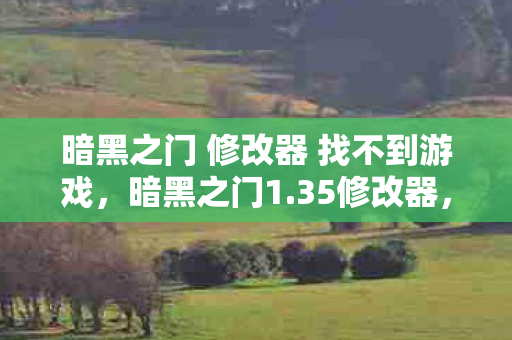暗黑之门 修改器 找不到游戏，暗黑之门1.35修改器，解锁无限可能的冒险之旅