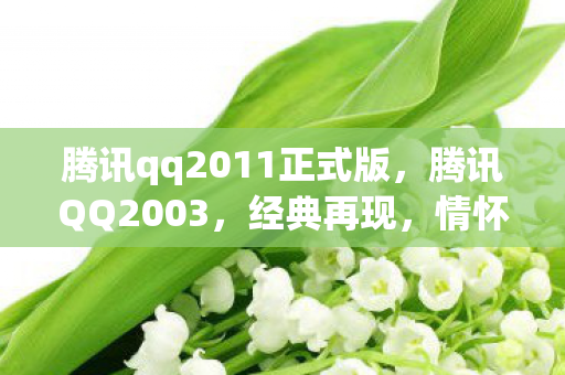 腾讯qq2011正式版，腾讯QQ2003，经典再现，情怀与创新的交响曲