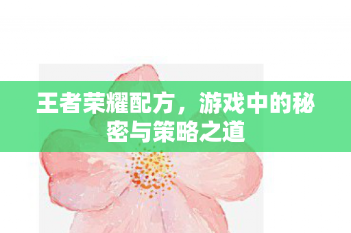 王者荣耀配方,游戏中的秘密与策略之道 王者荣耀配方,游戏中的秘密与策略之道