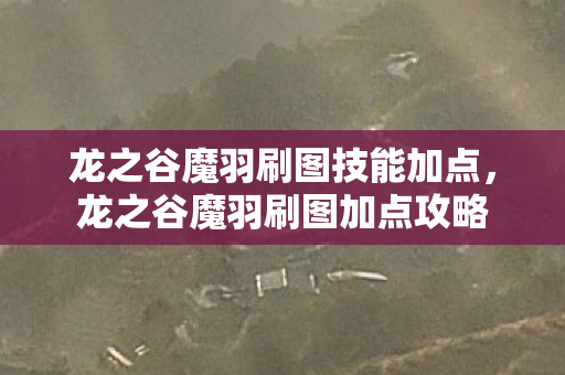 龙之谷魔羽刷图技能加点，龙之谷魔羽刷图加点攻略