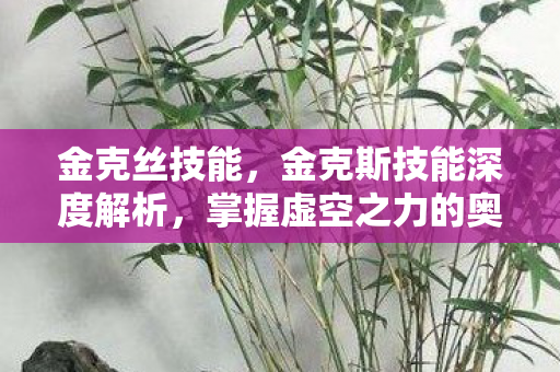 金克丝技能，金克斯技能深度解析，掌握虚空之力的奥秘