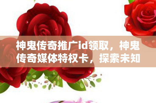 神鬼传奇推广id领取，神鬼传奇媒体特权卡，探索未知世界的奇幻之旅