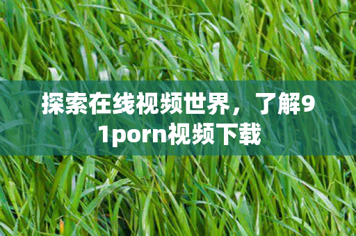 探索在线视频世界，了解91porn视频下载