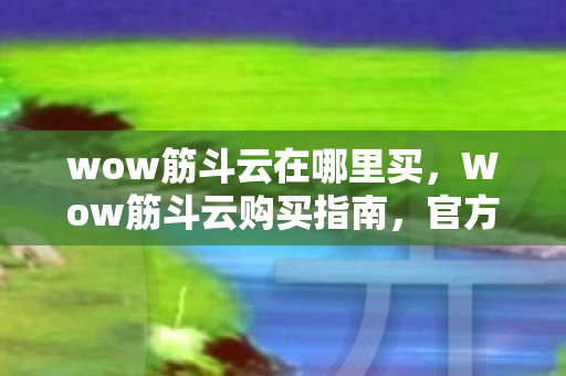 wow筋斗云在哪里买，Wow筋斗云购买指南，官方渠道与优惠信息全解析