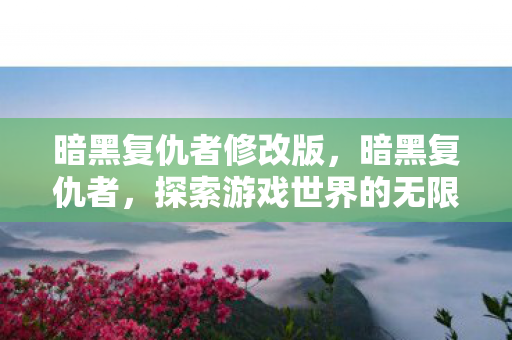 暗黑复仇者修改版，暗黑复仇者，探索游戏世界的无限可能