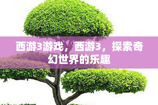 西游3游戏，西游3，探索奇幻世界的乐趣