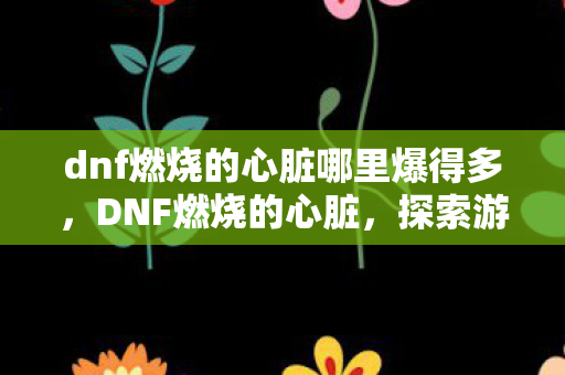 dnf燃烧的心脏哪里爆得多，DNF燃烧的心脏，探索游戏背后的激情与坚持
