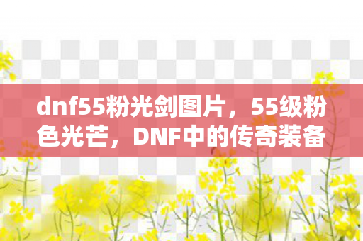 dnf55粉光剑图片，55级粉色光芒，DNF中的传奇装备与玩家情怀