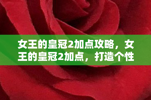 女王的皇冠2加点攻略，女王的皇冠2加点，打造个性化角色，尽享游戏乐趣