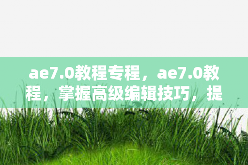 ae7.0教程专程，ae7.0教程，掌握高级编辑技巧，提升视频创作效率