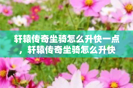 轩辕传奇坐骑怎么升快一点，轩辕传奇坐骑怎么升快