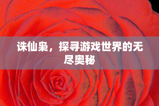 诛仙枭，探寻游戏世界的无尽奥秘