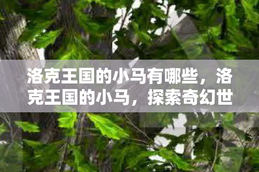 洛克王国的小马有哪些，洛克王国的小马，探索奇幻世界的奇妙旅程