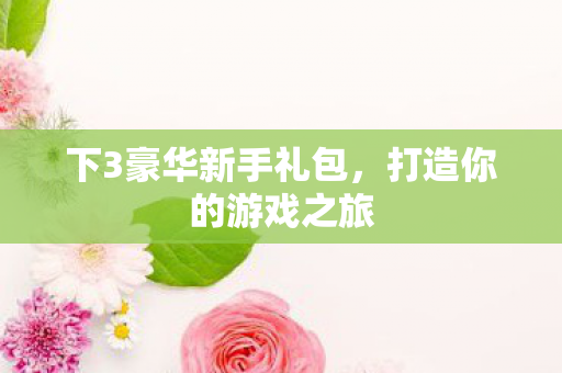 下3豪华新手礼包，打造你的游戏之旅