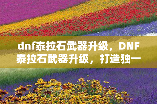 dnf泰拉石武器升级，DNF泰拉石武器升级，打造独一无二的神兵利器