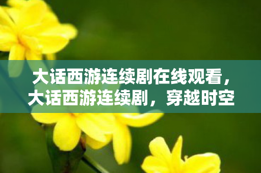 大话西游连续剧在线观看，大话西游连续剧，穿越时空的浪漫传奇