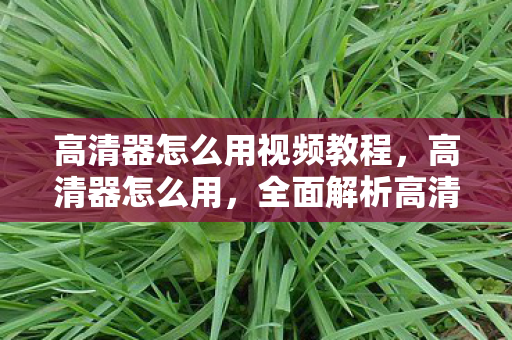 高清器怎么用视频教程，高清器怎么用，全面解析高清播放器的使用技巧