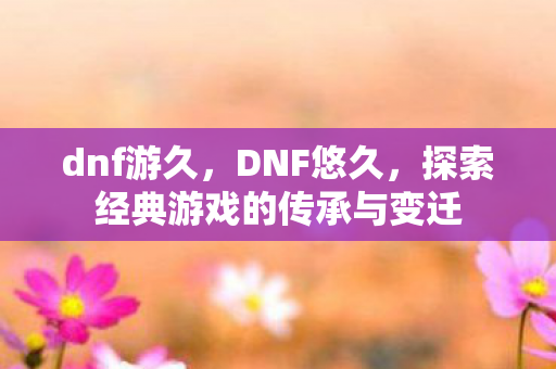 dnf游久，DNF悠久，探索经典游戏的传承与变迁