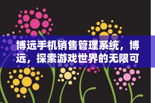 博远手机销售管理系统，博远，探索游戏世界的无限可能