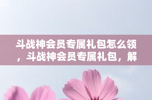 斗战神会员专属礼包怎么领，斗战神会员专属礼包，解锁游戏新世界的钥匙