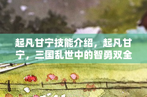 起凡甘宁技能介绍，起凡甘宁，三国乱世中的智勇双全