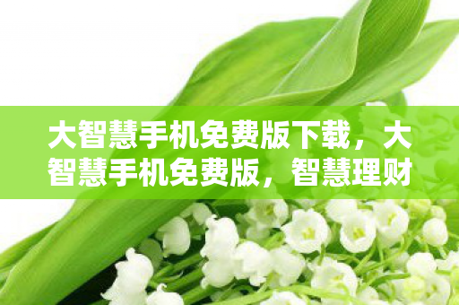 大智慧手机免费版下载，大智慧手机免费版，智慧理财，随时随地