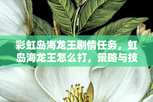 彩虹岛海龙王剧情任务，虹岛海龙王怎么打，策略与技巧详解