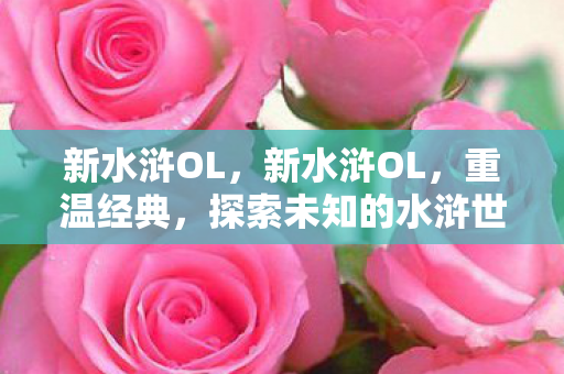 新水浒OL，新水浒OL，重温经典，探索未知的水浒世界
