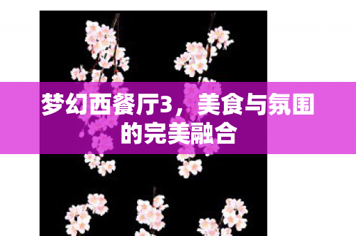 梦幻西餐厅3，美食与氛围的完美融合