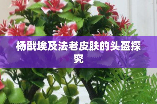 杨戬埃及法老皮肤的头盔探究