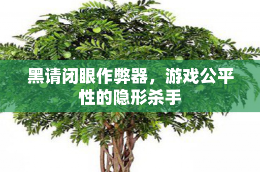黑请闭眼作弊器，游戏公平性的隐形杀手
