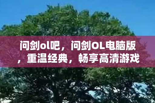 问剑ol吧，问剑OL电脑版，重温经典，畅享高清游戏体验
