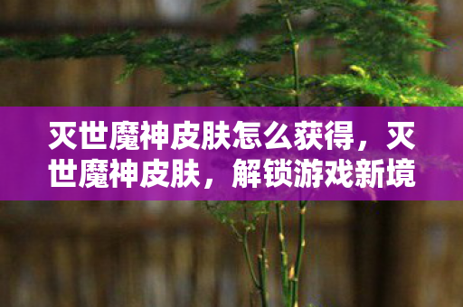 灭世魔神皮肤怎么获得，灭世魔神皮肤，解锁游戏新境界的传奇之作