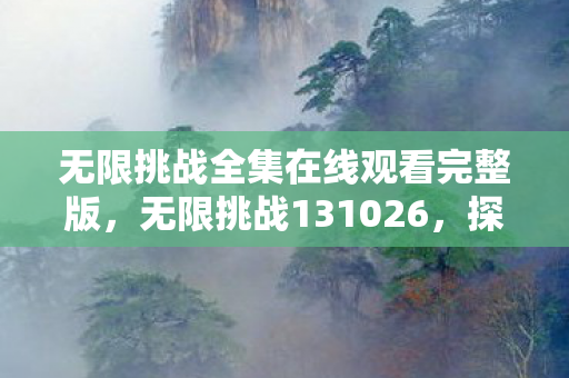 无限挑战全集在线观看完整版，无限挑战131026，探索游戏世界的无限可能