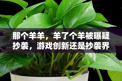 那个羊羊，羊了个羊被曝疑抄袭，游戏创新还是抄袭界限？