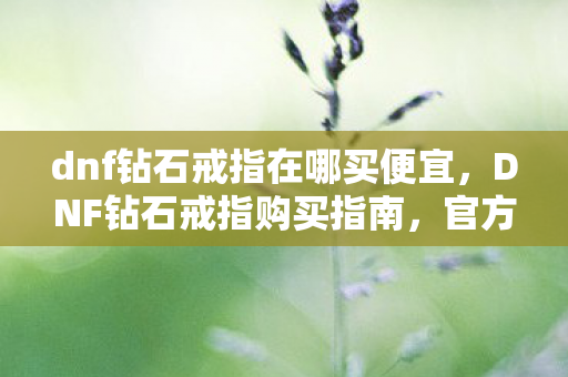 dnf钻石戒指在哪买便宜，DNF钻石戒指购买指南，官方渠道与性价比分析