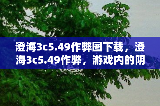 澄海3c5.49作弊图下载，澄海3c5.49作弊，游戏内的阴影与道德边界