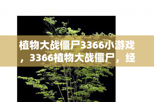 植物大战僵尸3366小游戏，3366植物大战僵尸，经典塔防的怀旧之旅
