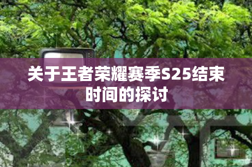 关于王者荣耀赛季S25结束时间的探讨