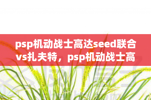 psp机动战士高达seed联合vs扎夫特，psp机动战士高达age，重温经典，感受未来
