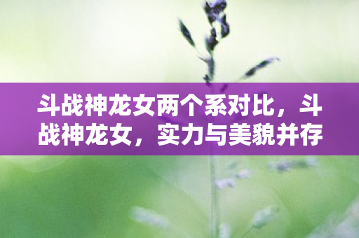 斗战神龙女两个系对比，斗战神龙女，实力与美貌并存的传奇角色